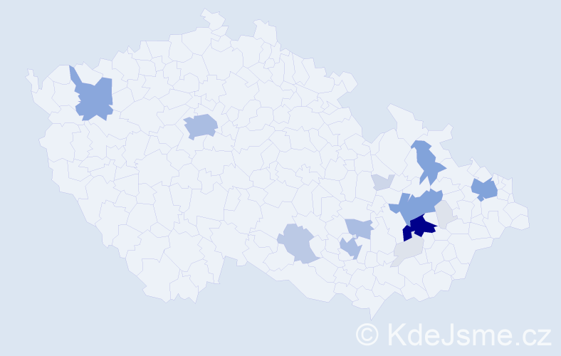Příjmení: 'Talla', počet výskytů 74 v celé ČR