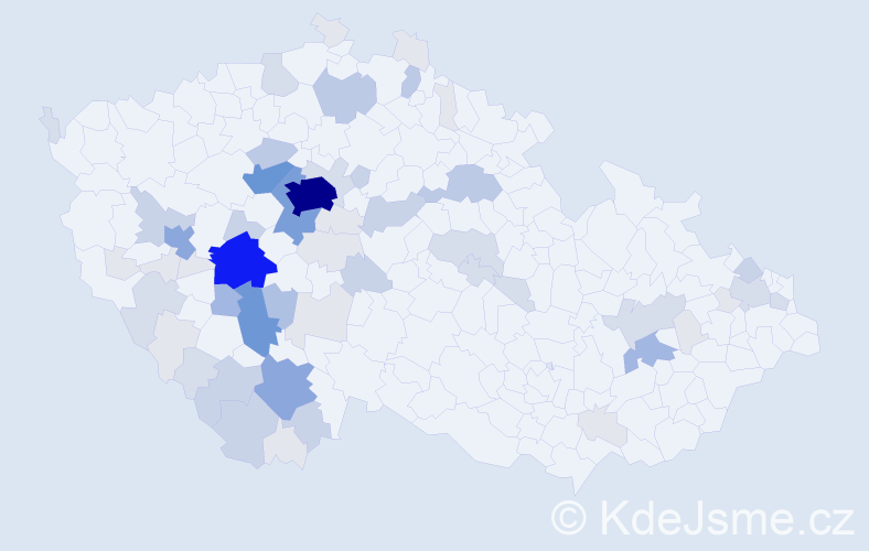 Příjmení: 'Teska', počet výskytů 216 v celé ČR