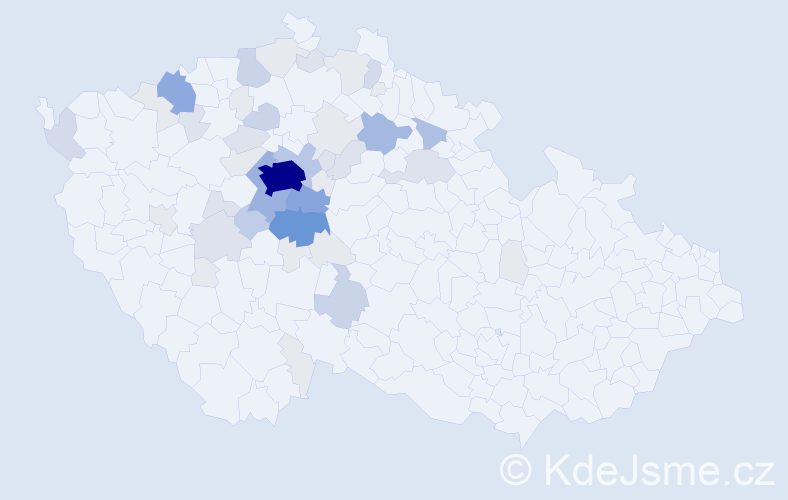 Příjmení: 'Chrpová', počet výskytů 176 v celé ČR