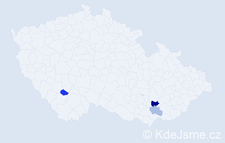 Příjmení: 'Kastingerová', počet výskytů 4 v celé ČR