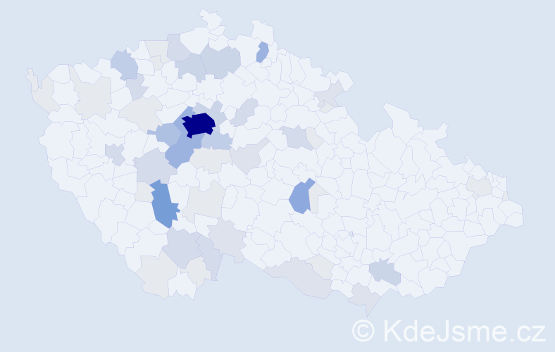 Příjmení: 'Počtová', počet výskytů 190 v celé ČR