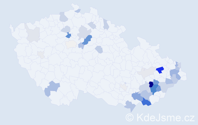 Příjmení: 'Kasala', počet výskytů 108 v celé ČR