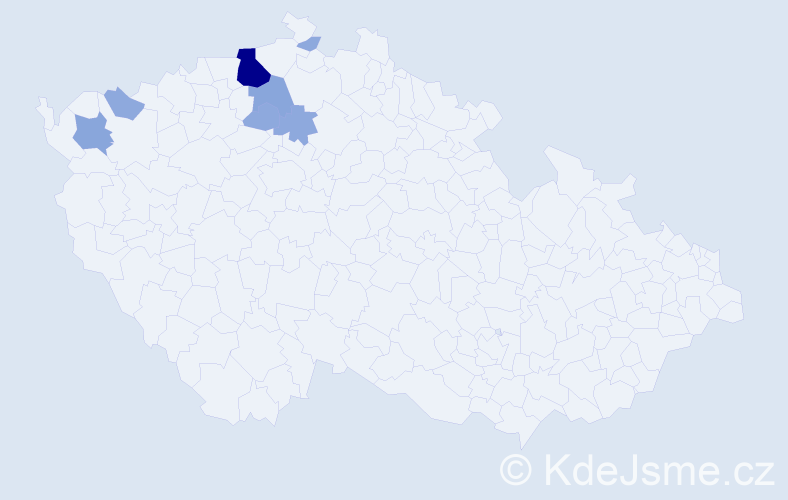 Příjmení: 'Salaková', počet výskytů 17 v celé ČR