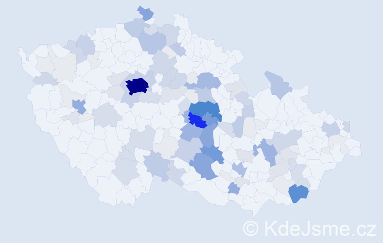 Příjmení: 'Uchytil', počet výskytů 474 v celé ČR
