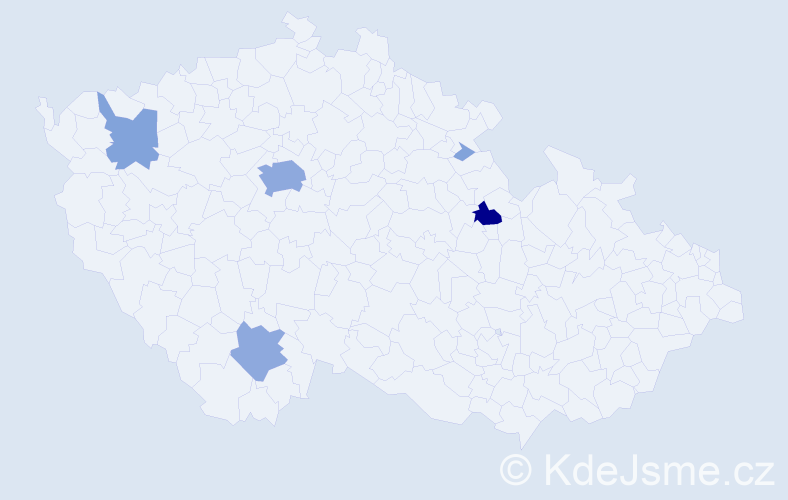 Příjmení: 'Kopfšteinová', počet výskytů 14 v celé ČR