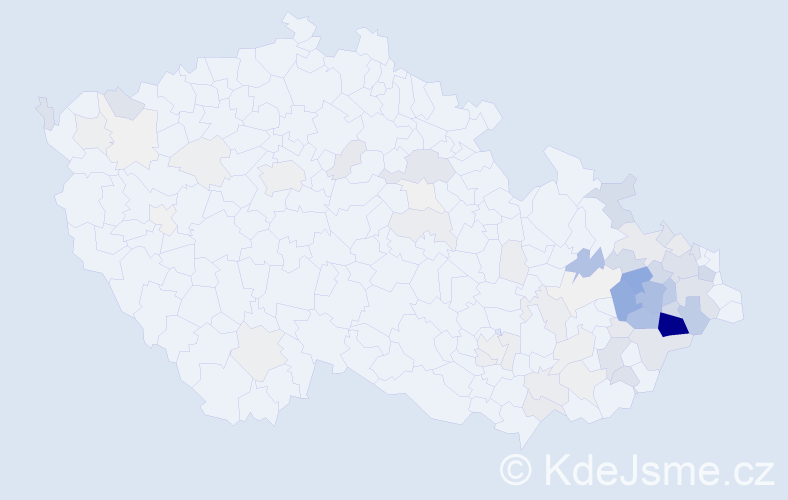 Příjmení: 'Maléř', počet výskytů 314 v celé ČR