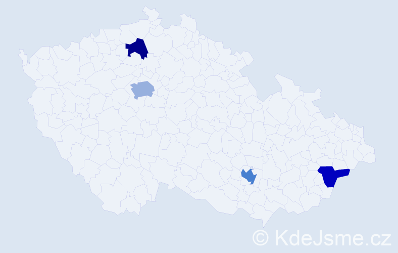 Příjmení: '"Bat Erdene"', počet výskytů 6 v celé ČR
