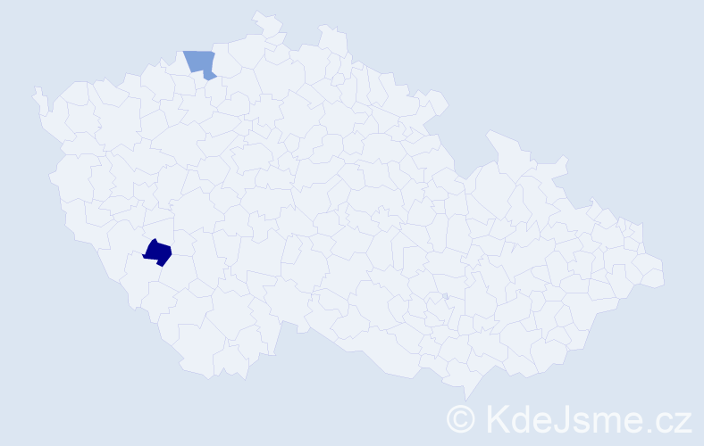 Příjmení: 'Praščák', počet výskytů 3 v celé ČR