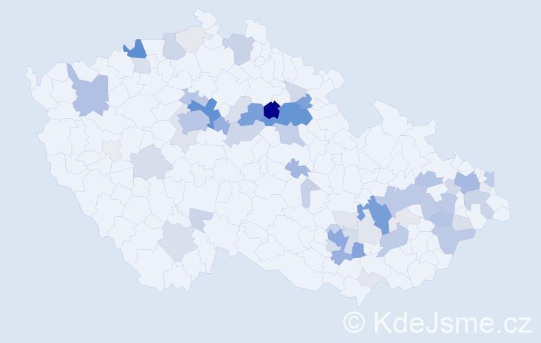 Příjmení: 'Berousková', počet výskytů 268 v celé ČR