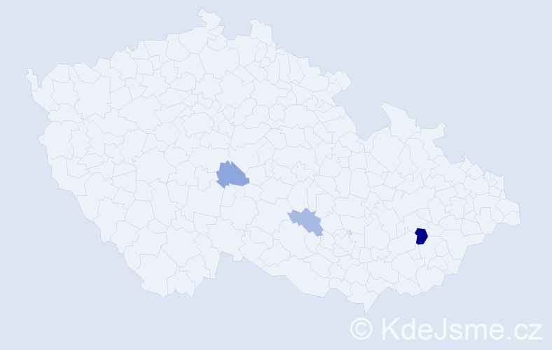 Příjmení: 'Kevická', počet výskytů 6 v celé ČR