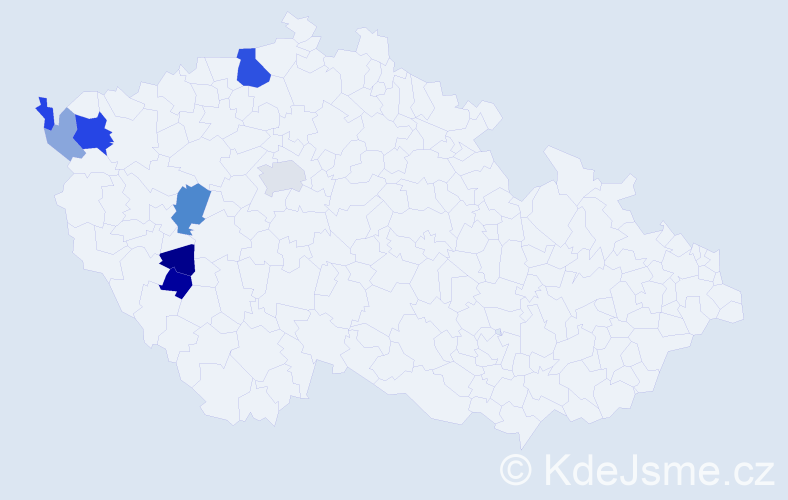 Příjmení: 'Pursch', počet výskytů 17 v celé ČR