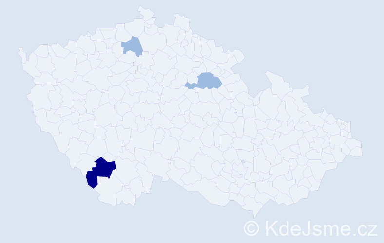 Příjmení: 'Lasac', počet výskytů 6 v celé ČR