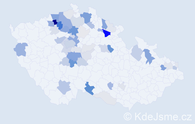 Příjmení: 'Kühnel', počet výskytů 187 v celé ČR