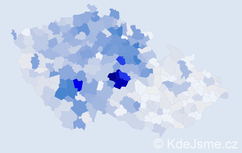 Příjmení: 'Čapek', počet výskytů 2829 v celé ČR