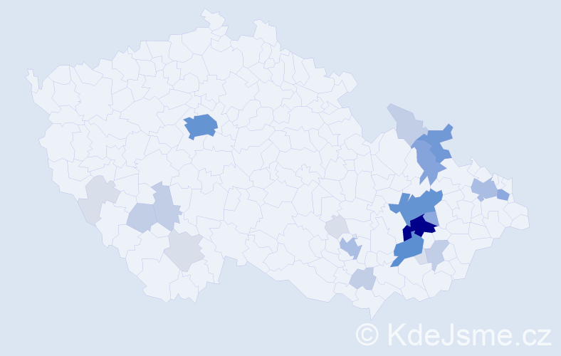 Příjmení: 'Koryčan', počet výskytů 86 v celé ČR