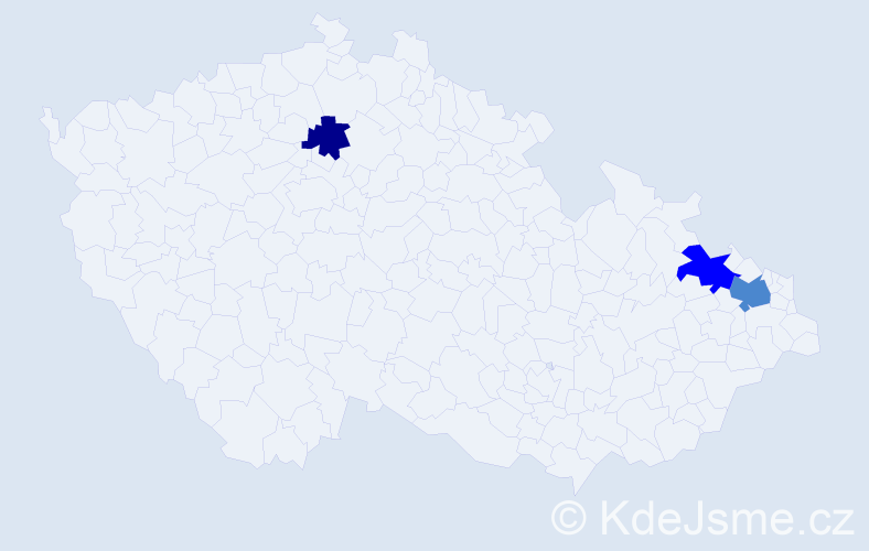 Příjmení: 'Vojtkuláková', počet výskytů 6 v celé ČR