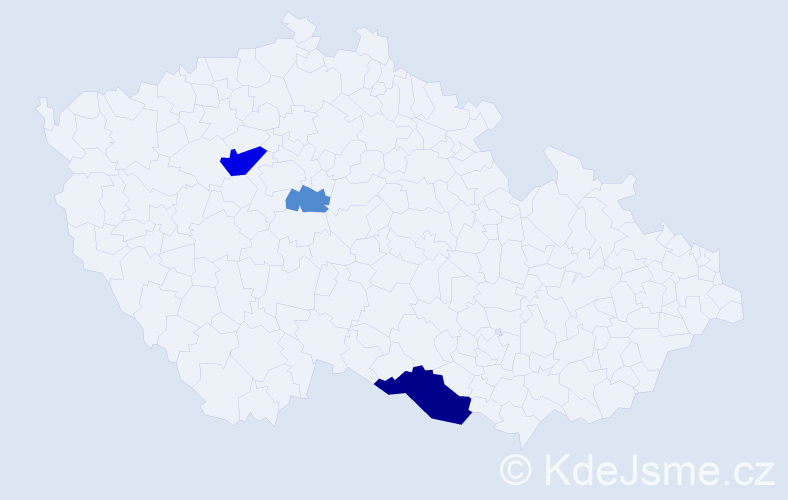 Příjmení: 'Vytáčková', počet výskytů 7 v celé ČR