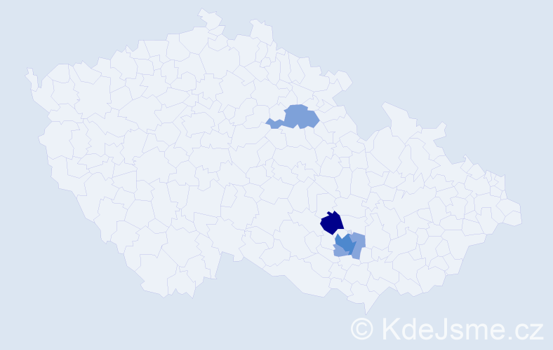 Příjmení: 'Wiszová', počet výskytů 13 v celé ČR