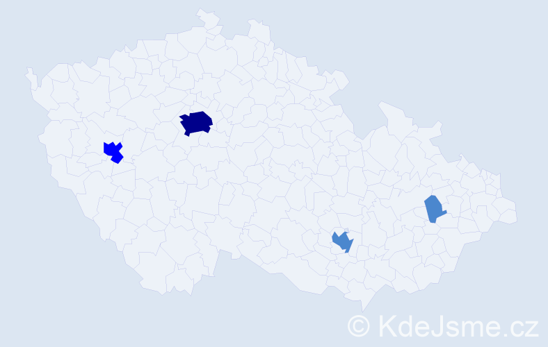Příjmení: 'Skydan', počet výskytů 7 v celé ČR