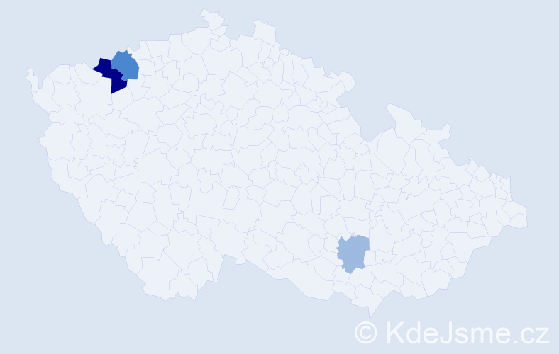 Příjmení: 'Bachorcová', počet výskytů 9 v celé ČR