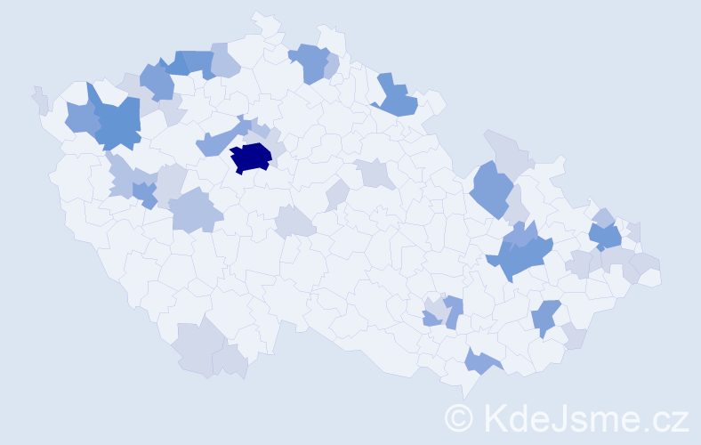 Příjmení: 'Nikolov', počet výskytů 118 v celé ČR