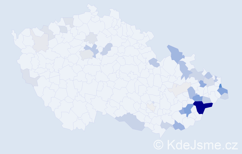 Příjmení: 'Sekula', počet výskytů 152 v celé ČR