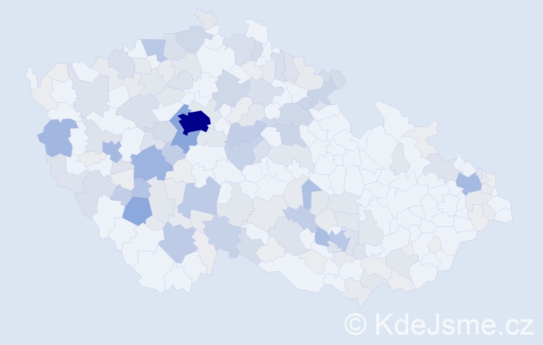 Příjmení: 'Kopáček', počet výskytů 630 v celé ČR