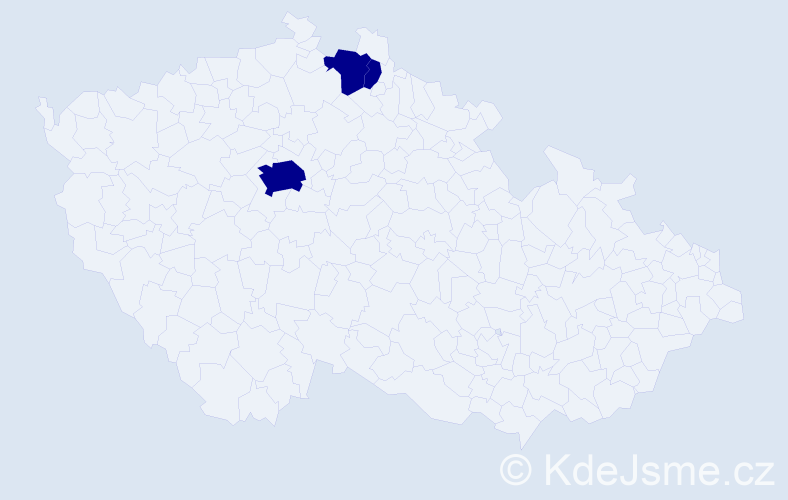 Příjmení: 'Čuttová', počet výskytů 3 v celé ČR