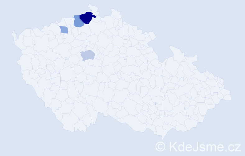 Příjmení: 'Kurty', počet výskytů 13 v celé ČR