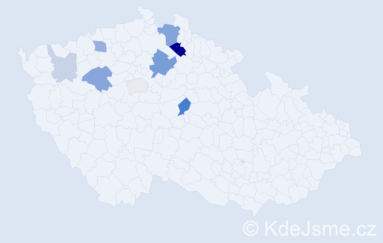 Příjmení: 'Fukárek', počet výskytů 22 v celé ČR