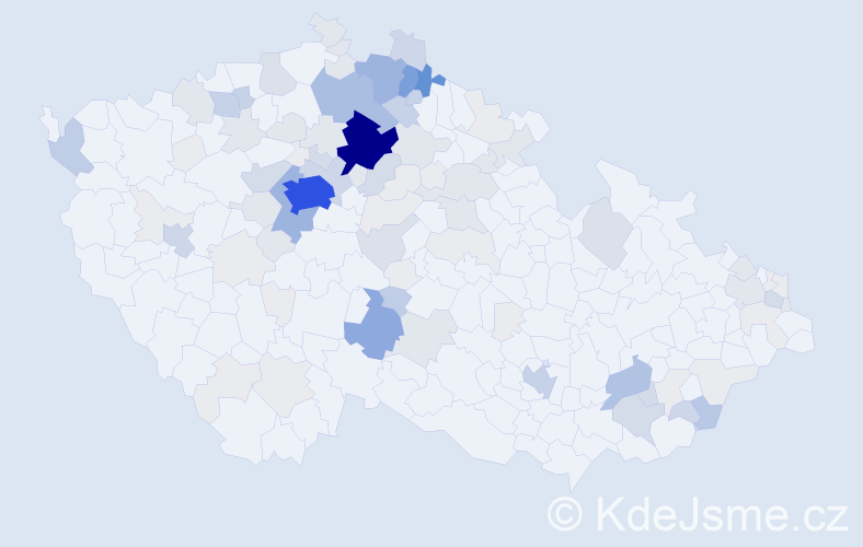 Příjmení: 'Svárovská', počet výskytů 392 v celé ČR