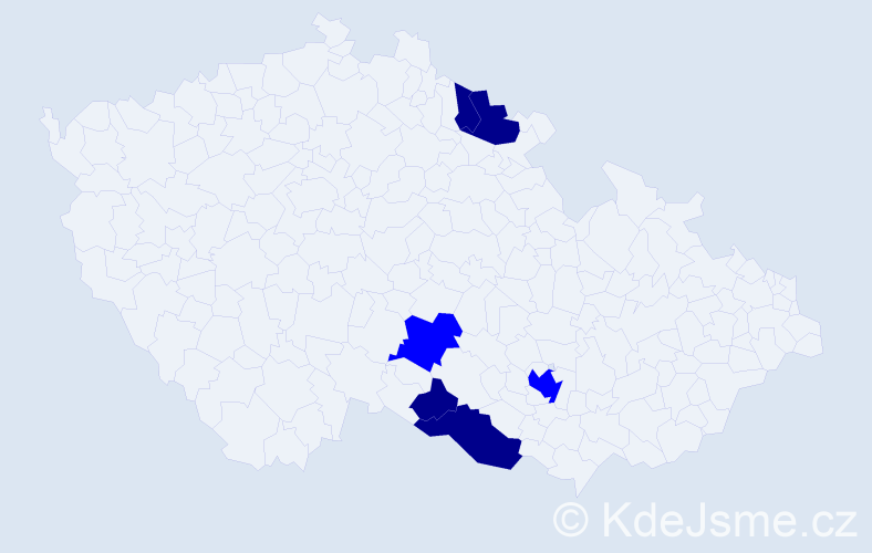 Příjmení: 'Kaluzsná', počet výskytů 10 v celé ČR