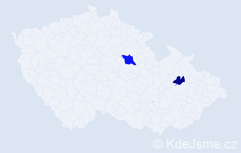 Příjmení: 'Stoeva', počet výskytů 4 v celé ČR