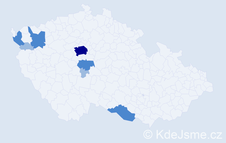 Příjmení: 'Vatechová', počet výskytů 14 v celé ČR