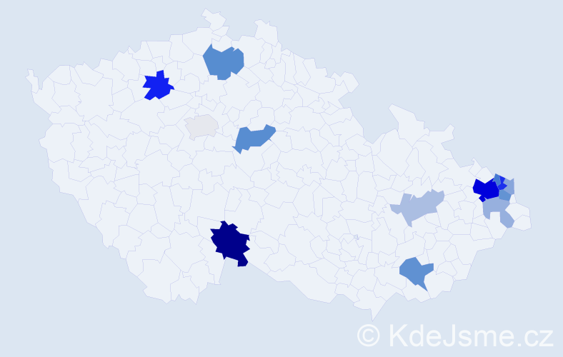 Příjmení: 'Bugaj', počet výskytů 31 v celé ČR