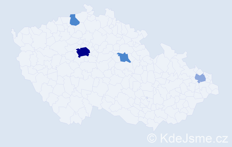 Příjmení: 'Isakov', počet výskytů 10 v celé ČR