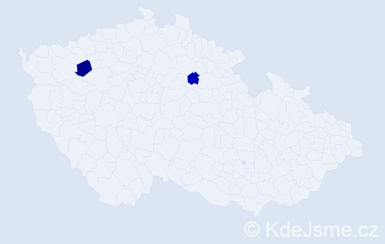 Příjmení: 'Kampiová', počet výskytů 2 v celé ČR