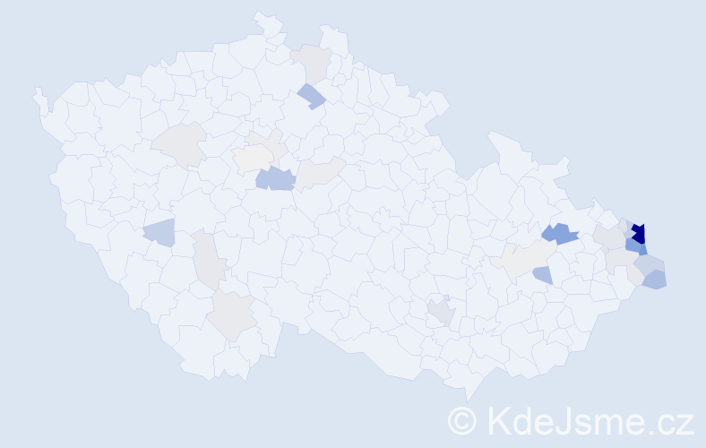 Příjmení: 'Sznapka', počet výskytů 141 v celé ČR