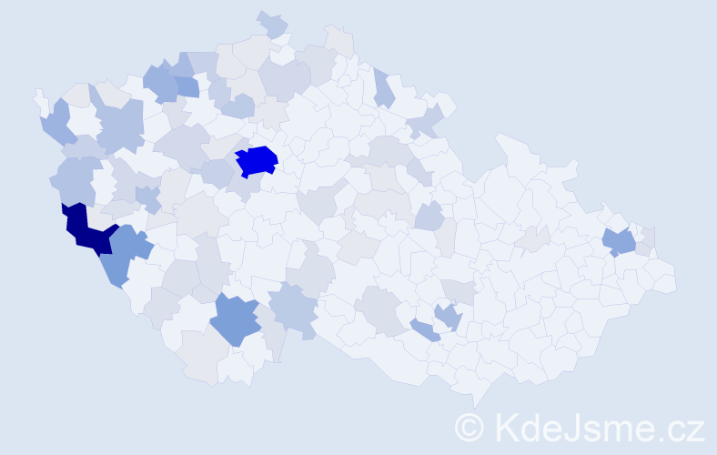 Příjmení: 'Halada', počet výskytů 297 v celé ČR