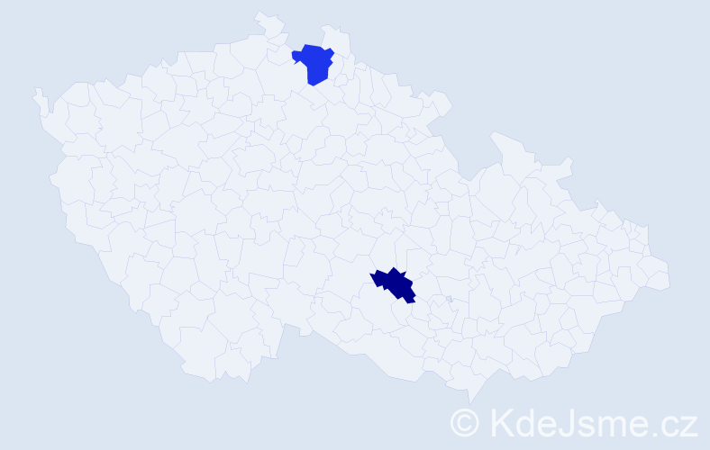 Příjmení: 'Gulevych', počet výskytů 3 v celé ČR