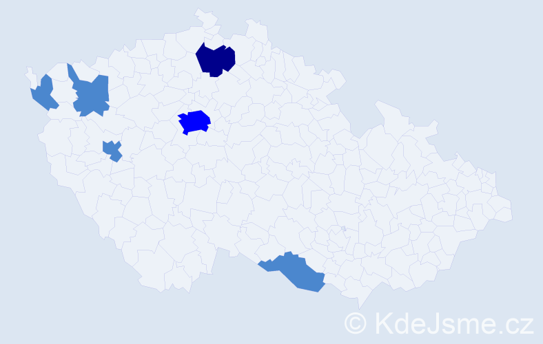 Příjmení: 'Nussbaumer', počet výskytů 9 v celé ČR