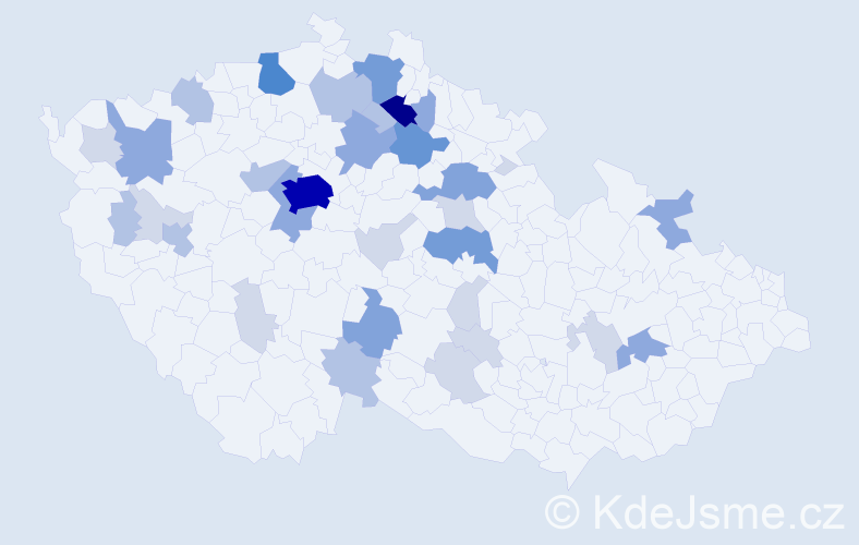Příjmení: 'Charousková', počet výskytů 105 v celé ČR