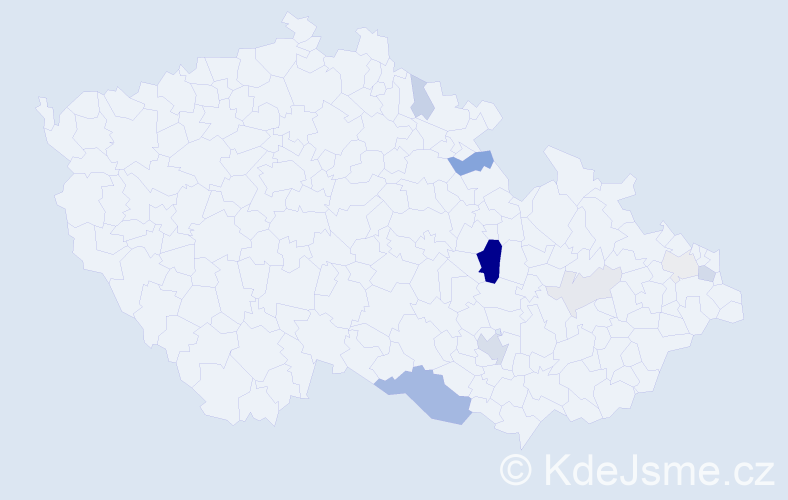 Příjmení: 'Piscová', počet výskytů 30 v celé ČR