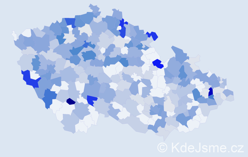 Příjmení: 'Hoffmann', počet výskytů 1086 v celé ČR