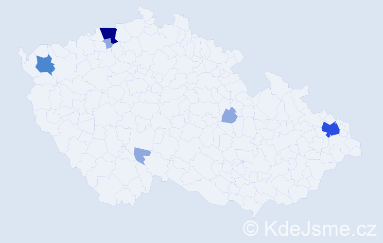 Příjmení: 'Ádi', počet výskytů 20 v celé ČR