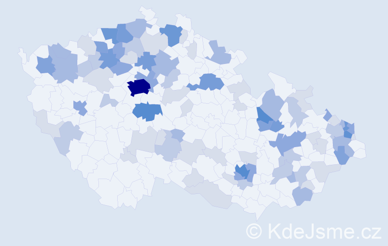 Příjmení: 'Milková', počet výskytů 244 v celé ČR