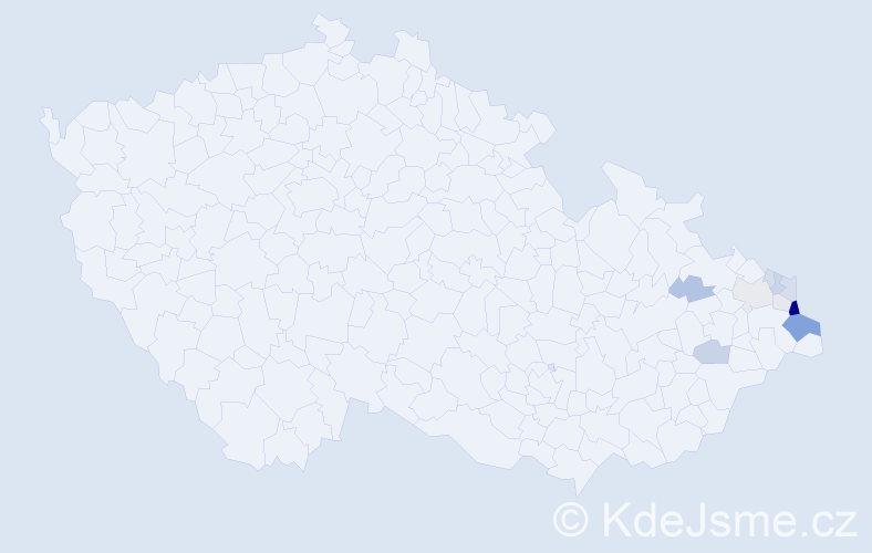 Příjmení: 'Kabot', počet výskytů 34 v celé ČR