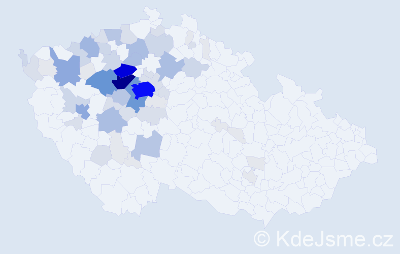 Příjmení: 'Náprstek', počet výskytů 264 v celé ČR