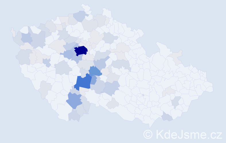 Příjmení: 'Lhotková', počet výskytů 274 v celé ČR
