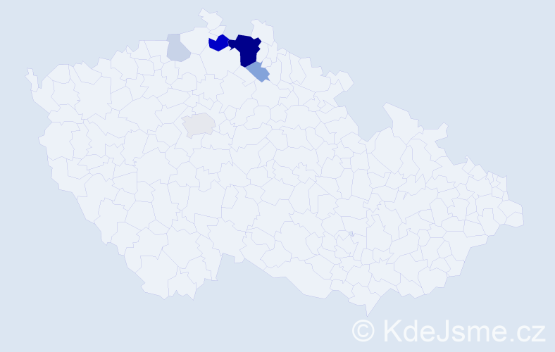 Příjmení: 'Pomeisl', počet výskytů 20 v celé ČR